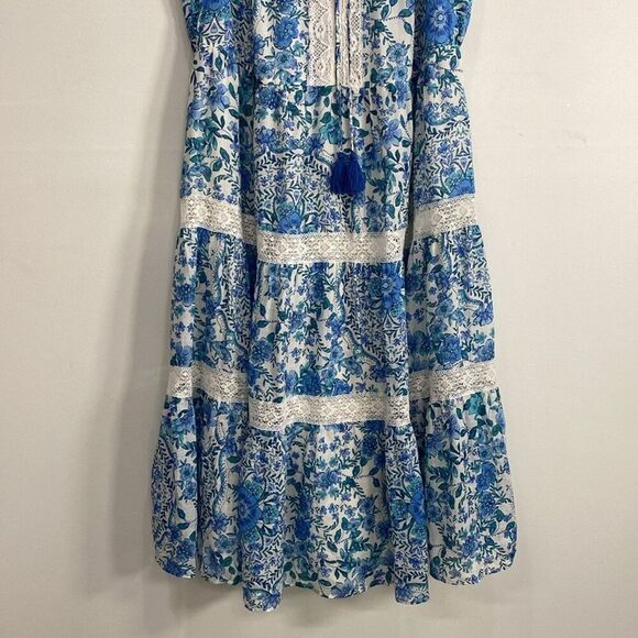 Johnny Was Sleeveless Tiered Midi Dress Bohemian XL - Picture 3 of 13